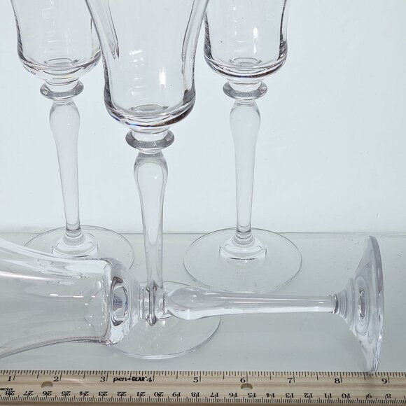 4 Mikasa Jamestown Gold Wine Glasses 8.75" shiny gold rim elegant fine crystal - Picture 8 of 9